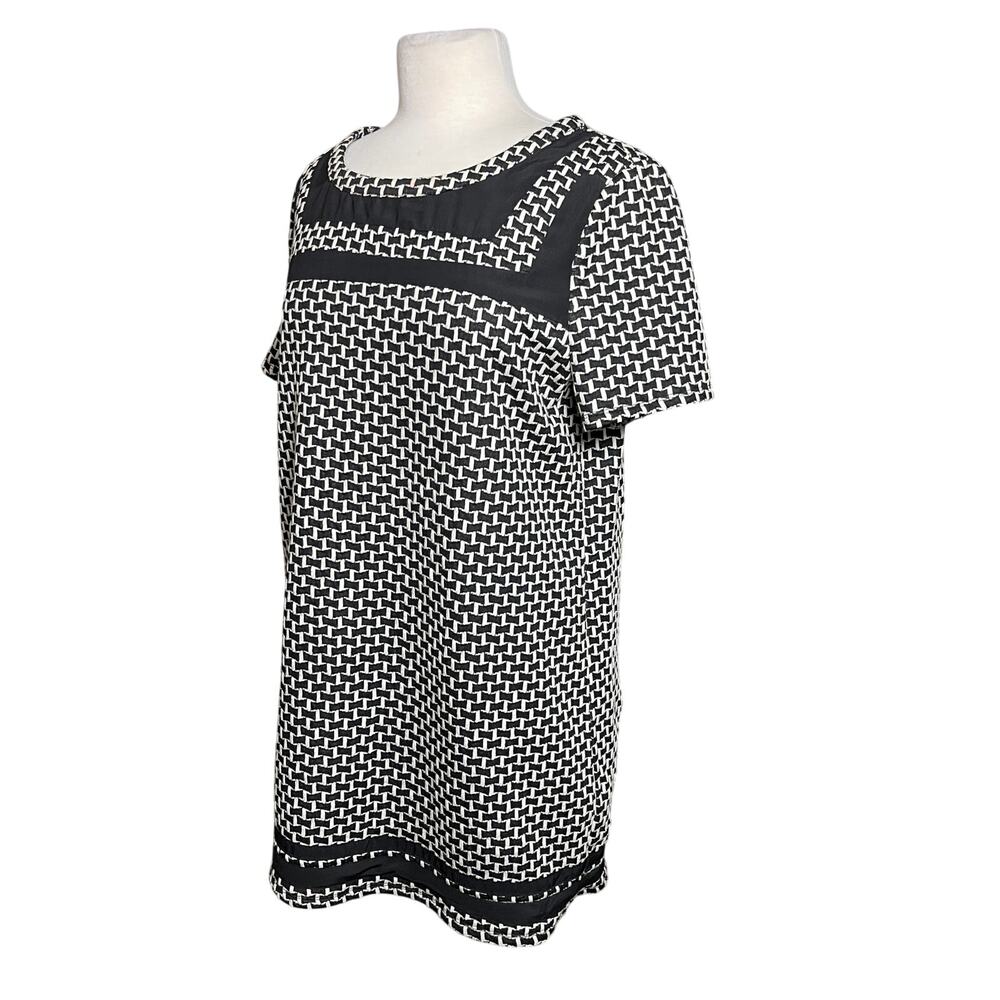 NWT ANTHROPOLOGIE POSTMARK Black and White Basketweave Knit Tunic - Picture 4 of 6